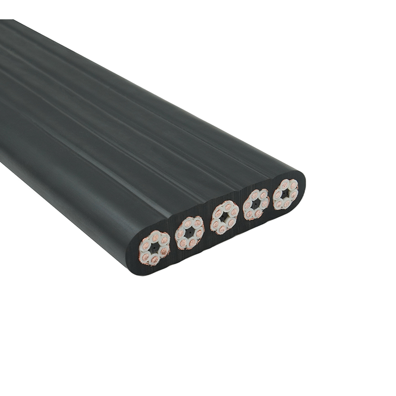 Összetett köpenyű, árnyékolt daru utazó lapos kábel