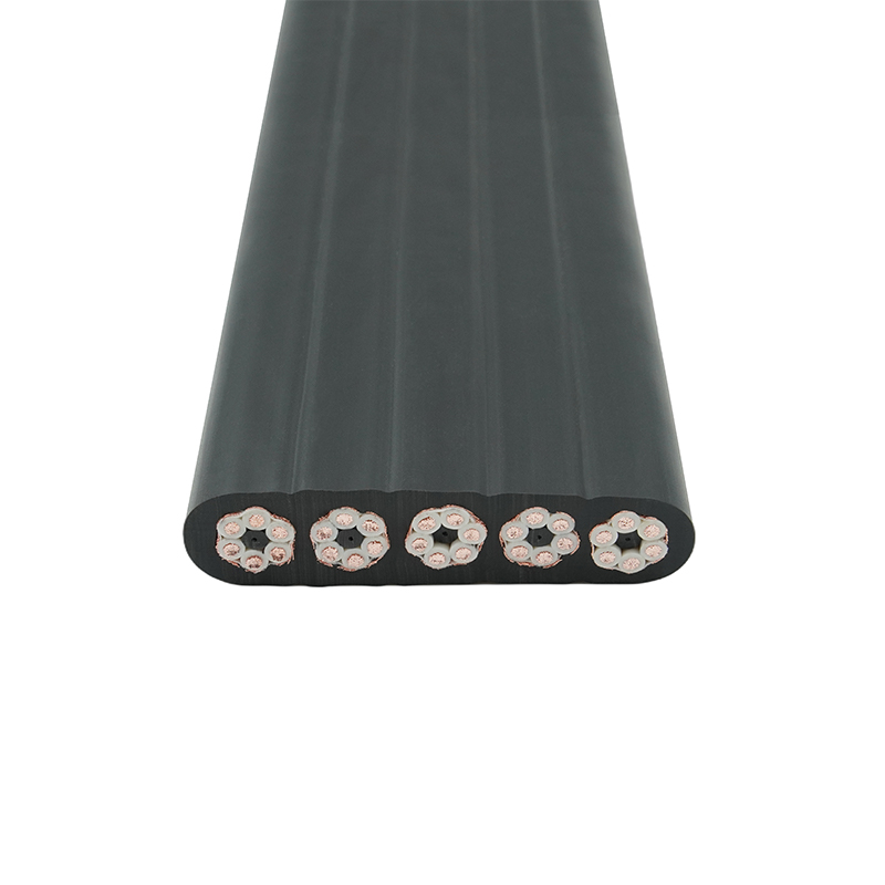 Összetett köpenyű, árnyékolt daru utazó lapos kábel