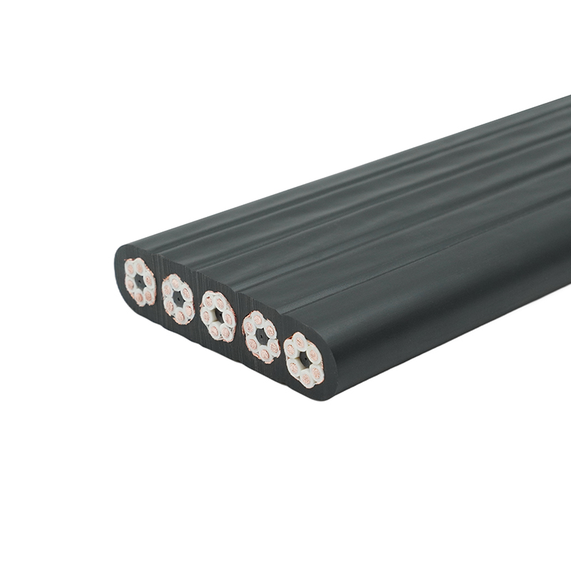 Összetett köpenyű, árnyékolt daru utazó lapos kábel