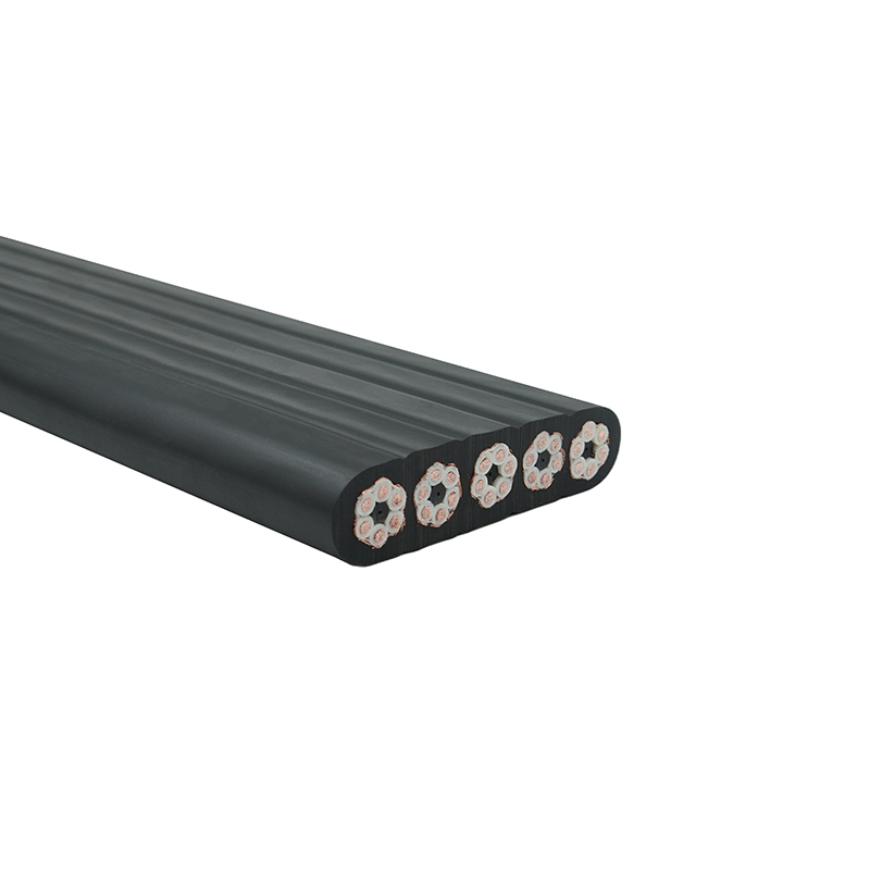 Összetett köpenyű, árnyékolt daru utazó lapos kábel